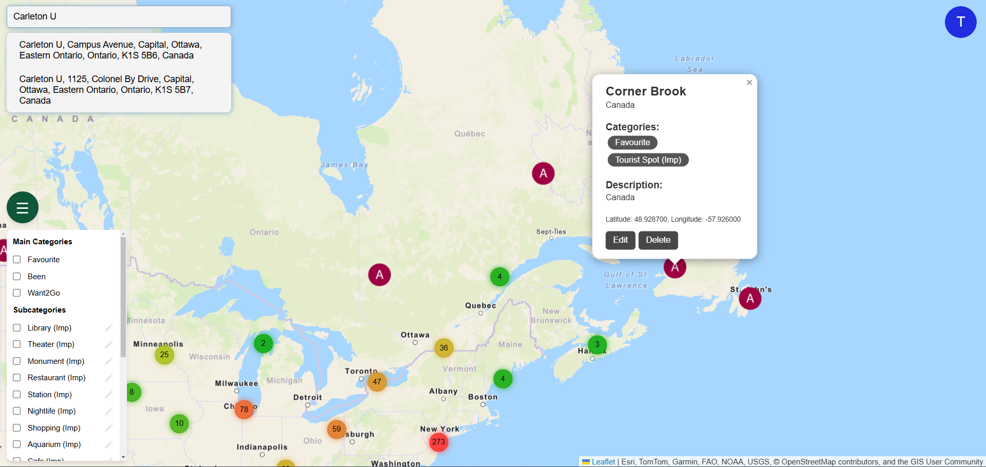 Yet Another Travel Map - YATM
